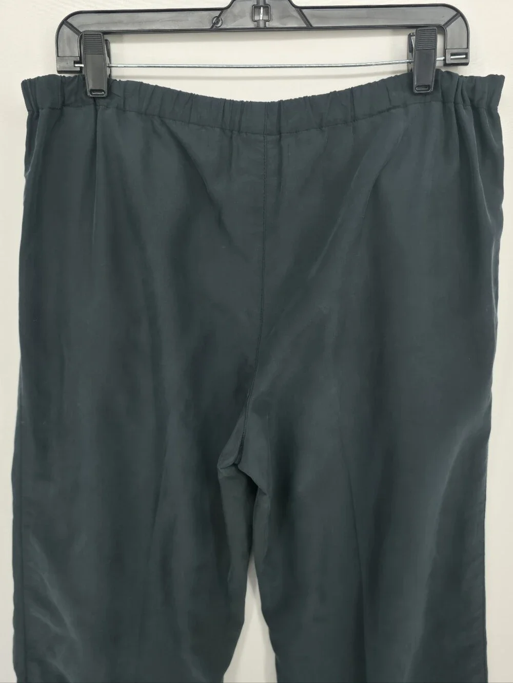 Jones New York Black Tencel Pull On Straight Leg Pants Medium Minimalist